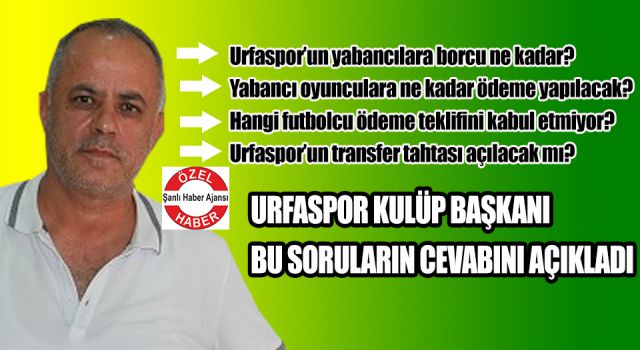 Çakır, Urfaspor'da son durumu açıkladı