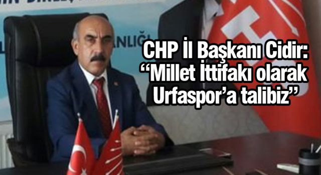 CHP'den flaş Urfaspor açıklaması...