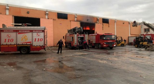 Urfa'da fabrikada yangın çıktı