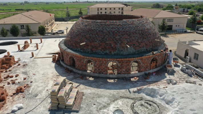 Harran'da cami yapım çalışmaları