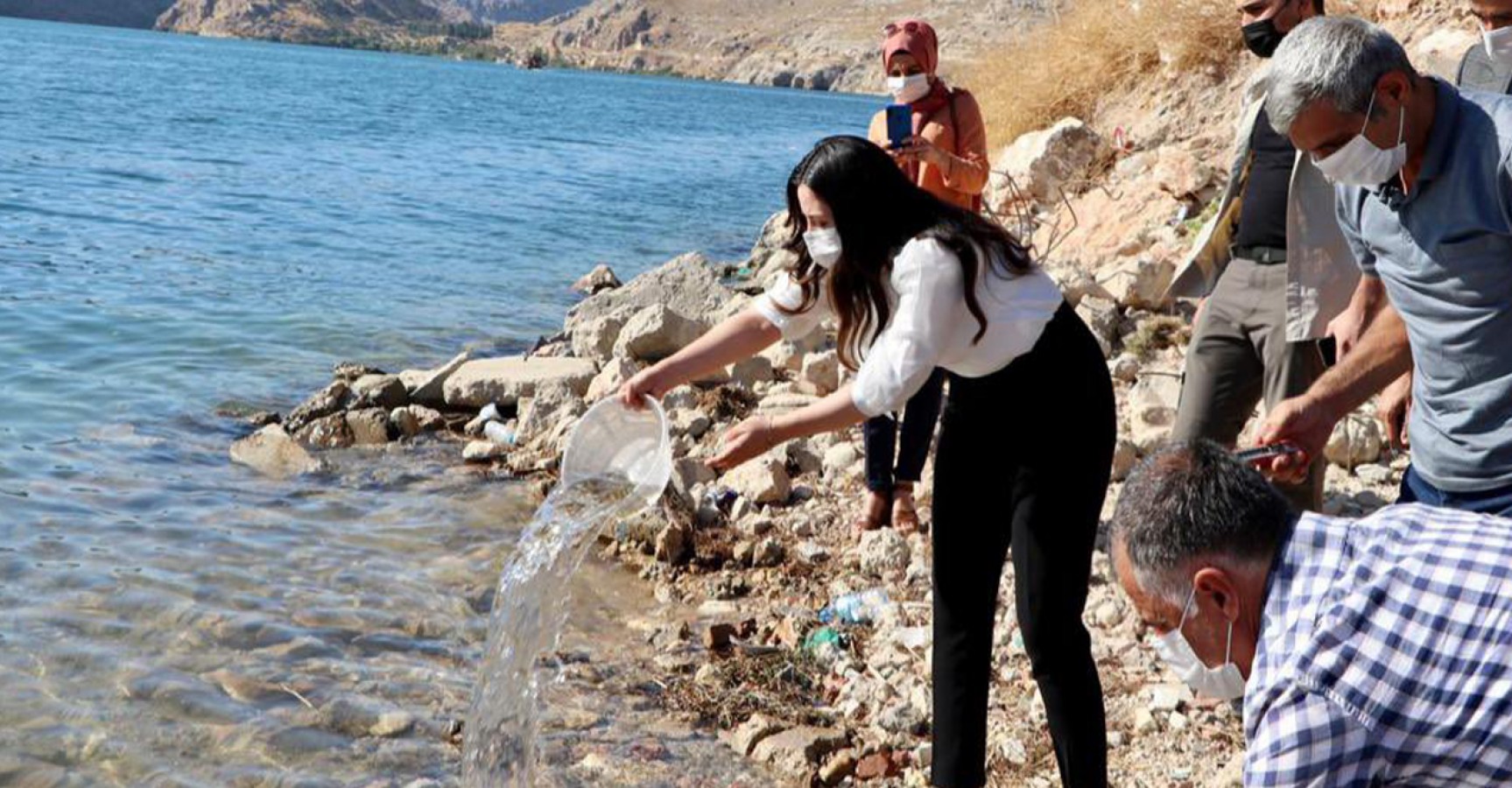 Fırat'a 75 bin adet yavru Şabut bırakıldı