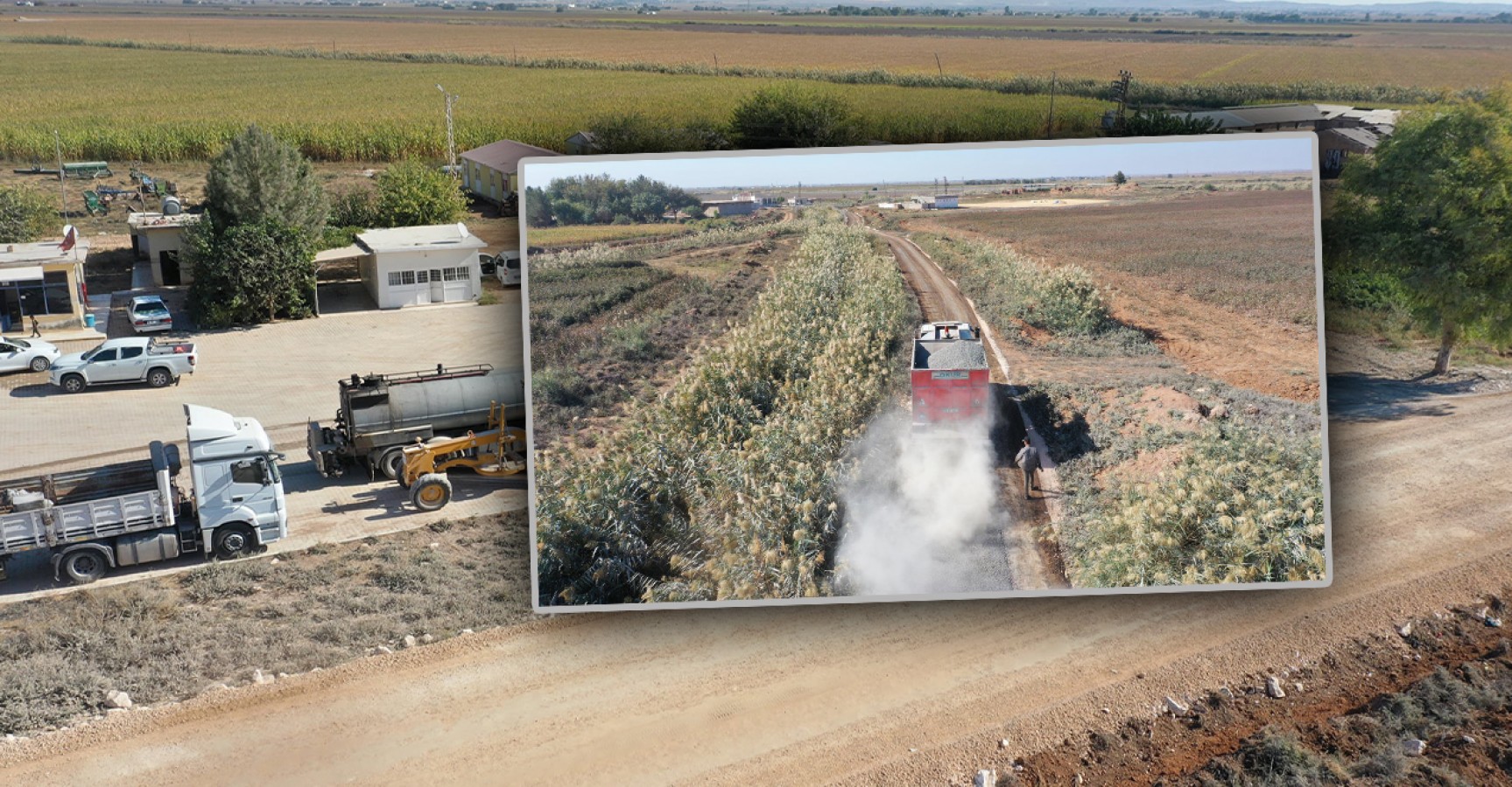 Harran’da toprak yollar asfalta kavuştu