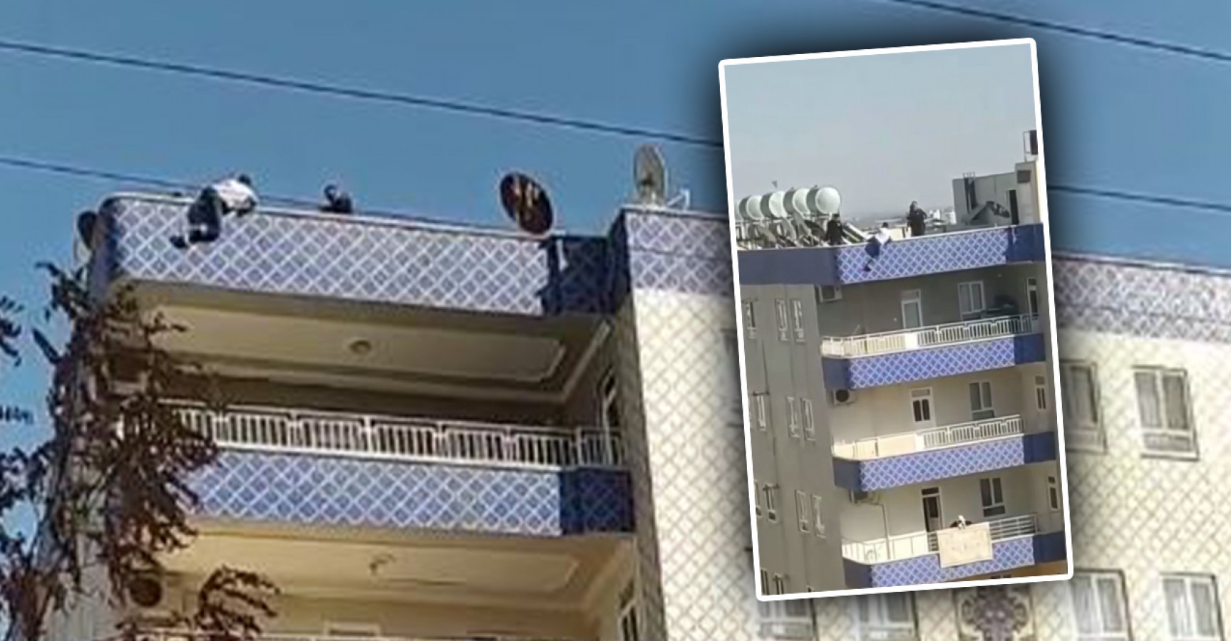 Urfa'da genç apartman damında intihara kalkıştı