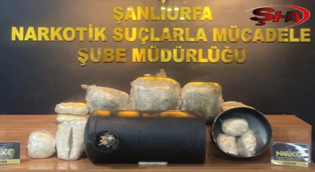 Urfa'da LPG tankına zulalanan esrar polise takıldı