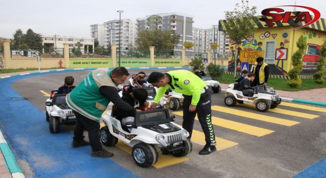 Haliliye'de çocuk trafik parkında eğitimler başladı