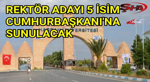 İşte Harran Üniversitesi'nin rektör adayları...