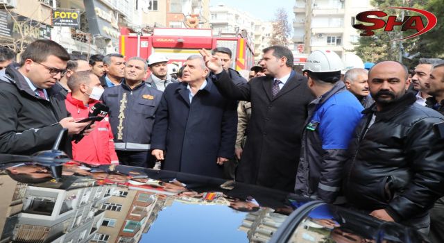 Vali Ayhan ve Beyazgül olay yerinde incelemelerde bulundu