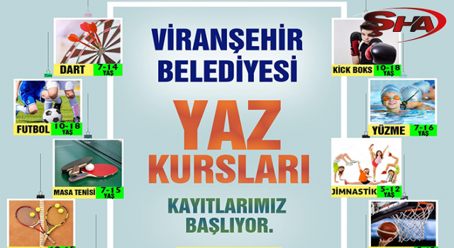 Viranşehir Belediyesi’nin yaz kursları başlıyor