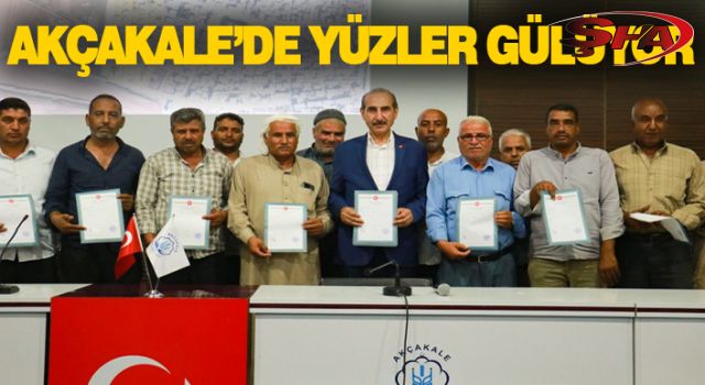 Başkan Yalçınkaya tapuları dağıttı