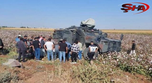 Urfa’da askeri araç tarlaya devrildi