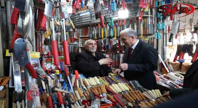 Ak aday Beyazgül’den esnaf ziyareti