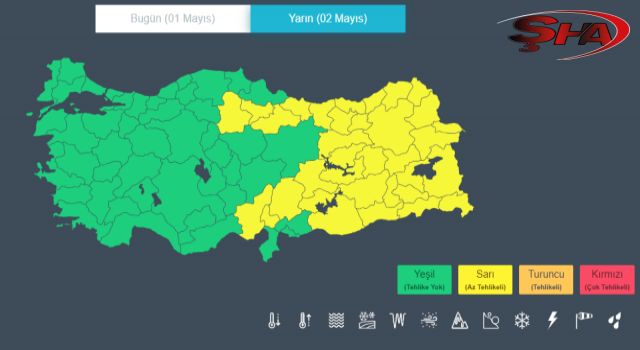 Şanlıurfa dahil 34 ile sarı kodlu uyarı