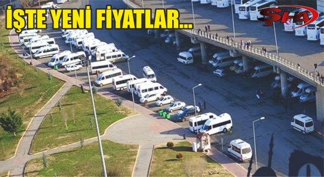 Urfa’da ilçe minibüs fiyatlarına zam geldi