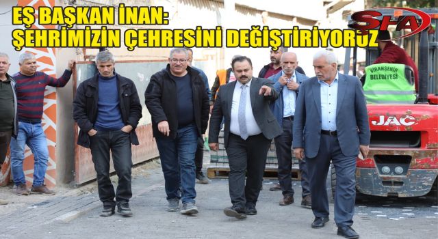 VİRANŞEHİR CADDELERİ RENKLİ BEGONİT TAŞLARLA GÜZELLEŞİYOR