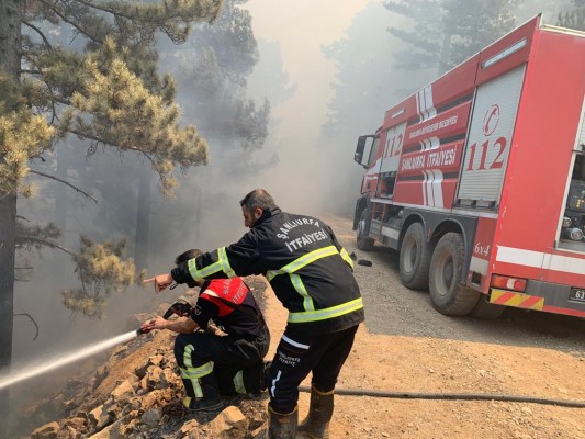 Şanlıurfa İtfaiyesi destek için bu kez Manavgat’ta