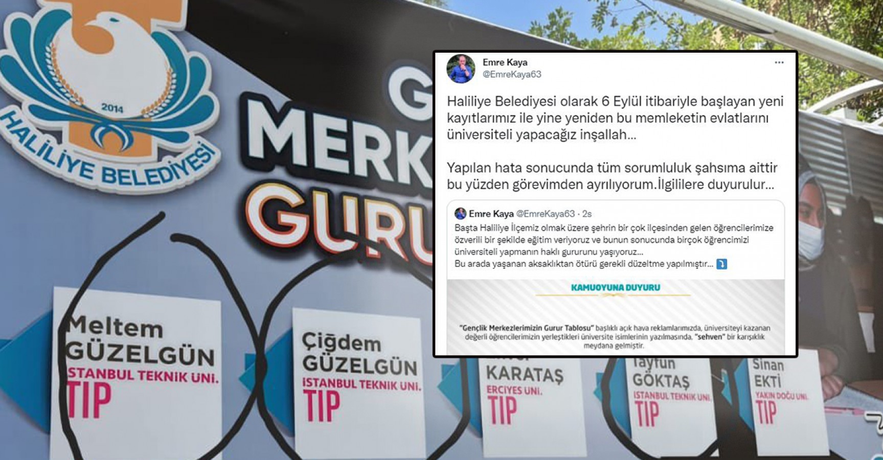 Tepki çeken hatanın sorumlusu görevinden istifa etti