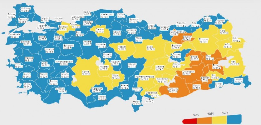 Urfa turuncu renkte yerinde sayarken komşu il mavi’ye geçti