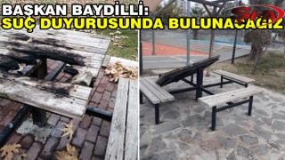 Karaköprü'de parklara zarar verildi