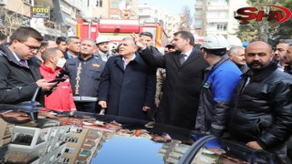 Vali Ayhan ve Beyazgül olay yerinde incelemelerde bulundu