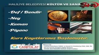 Haliliye’de kültür ve sanat kursları başlıyor