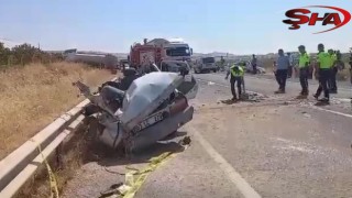 Urfa’da otomobil hurdaya döndü! Sürücü öldü  